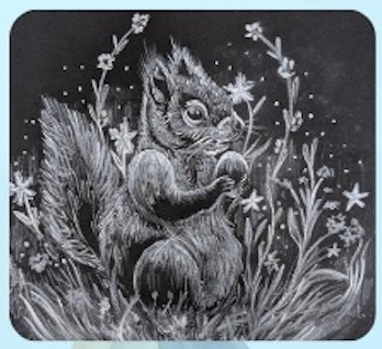 White Charcoal — Dry Mediums artwork by an Artsy Bugsy student